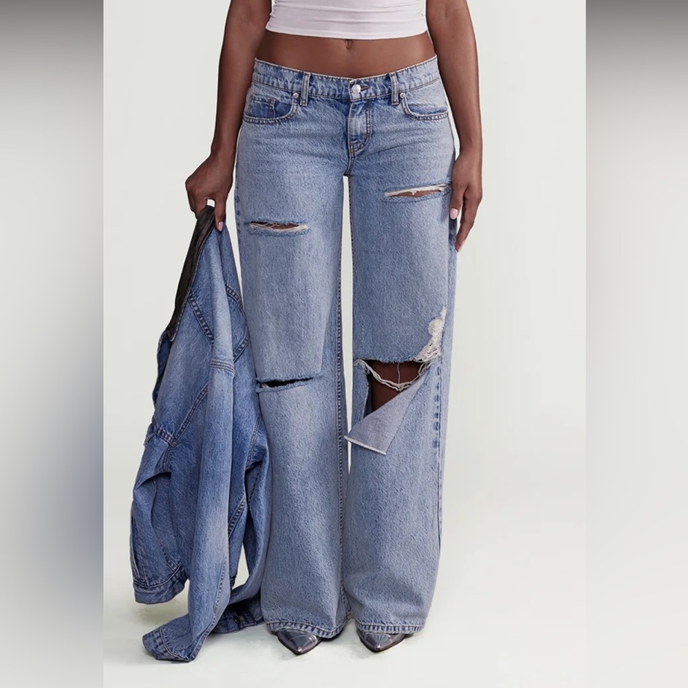 low-rise, baggy fit with a new addition-- flap pockets